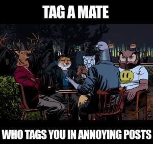 The Jager "Tag a mate" meme
